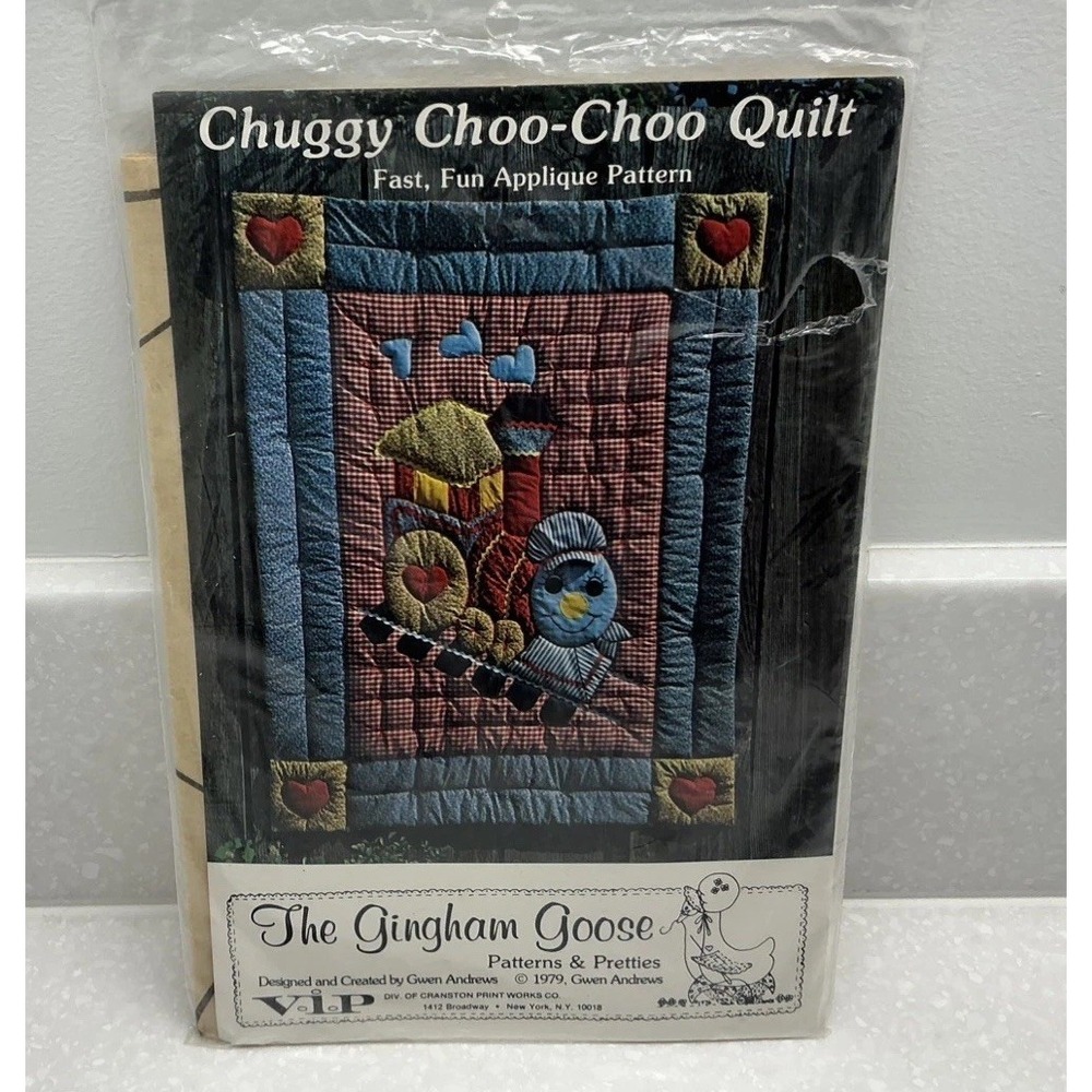 1979 Gingham Goose CHUGGY CHOO-CHOO Quilt Applique Pattern VIP GGP009 45x60 KIT